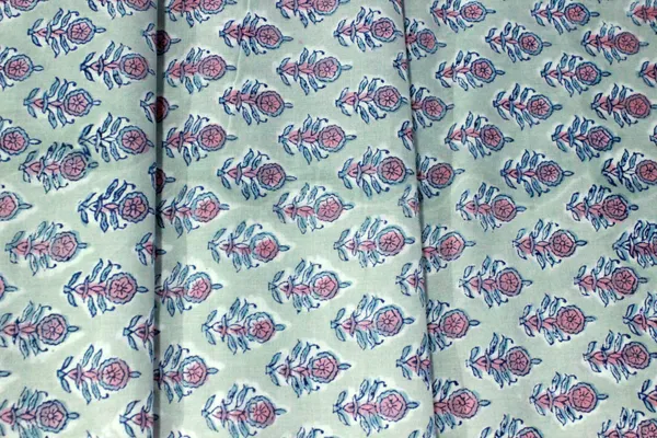 Grey_and_Pink_colour_pure_cotton_block_print_kurti_fabric,_dress_material