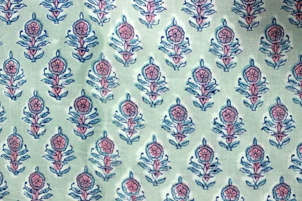Grey_and_Pink_colour_pure_cotton_block_print_kurti_fabric,_dress_material