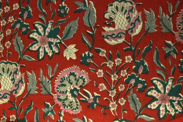 Red_colour_pure_cotton_block_print_kurti_fabric,_dress_material