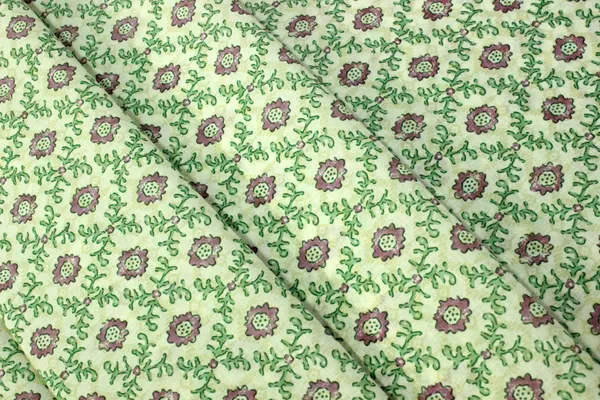 Green_and_Purple_colour_pure_cotton_block_print_kurti_fabric,_dress_material