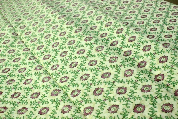 Green_and_Purple_colour_pure_cotton_block_print_kurti_fabric,_dress_material