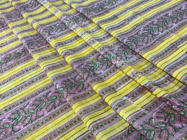 Yellow_Cotton_Traditional_Floral_Hand_Block_Print_Unstiched_Material_For_Men's_Kurta_Shirts_&_Women's_Kurti_and_Other_Dress_Material