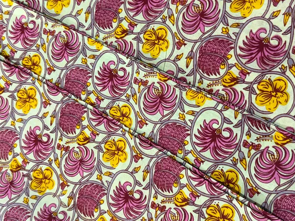 Pink_Cotton_Traditional_Floral_Hand_Block_Print_Unstiched_Material_For_Men's_Kurta_Shirts_&_Women's_Kurti_and_Other_Dress_Material