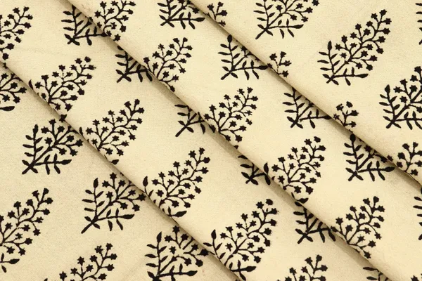 Beige_Cotton_Traditional_Floral_Hand_Block_Print_Unstiched_Material_For_Men's_Kurta_Shirts_&_Women's_Kurti_and_Other_Dress_Material