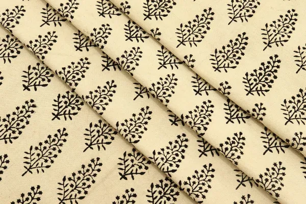 Beige_Cotton_Traditional_Floral_Hand_Block_Print_Unstiched_Material_For_Men's_Kurta_Shirts_&_Women's_Kurti_and_Other_Dress_Material