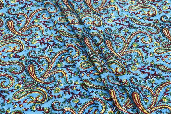 Blue_Cotton_Traditional_Floral_Hand_Block_Print_Unstiched_Material_For_Men's_Kurta_Shirts_&_Women's_Kurti_and_Other_Dress_Material