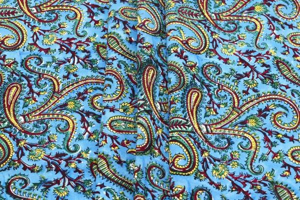 Blue_Cotton_Traditional_Floral_Hand_Block_Print_Unstiched_Material_For_Men's_Kurta_Shirts_&_Women's_Kurti_and_Other_Dress_Material