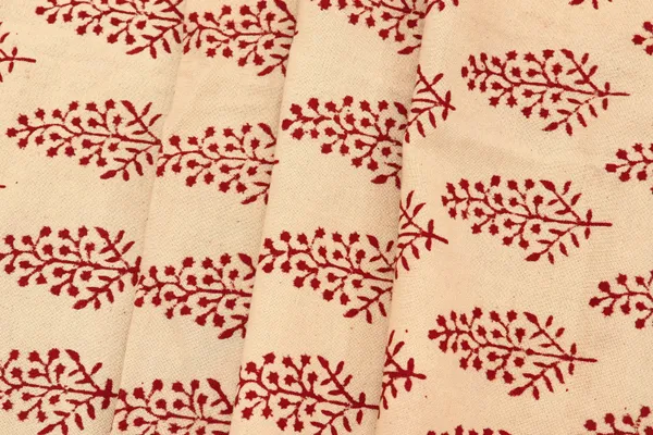 Beige_Cotton_Traditional_Floral_Hand_Block_Print_Unstiched_Material_For_Men's_Kurta_Shirts_&_Women's_Kurti_and_Other_Dress_Material