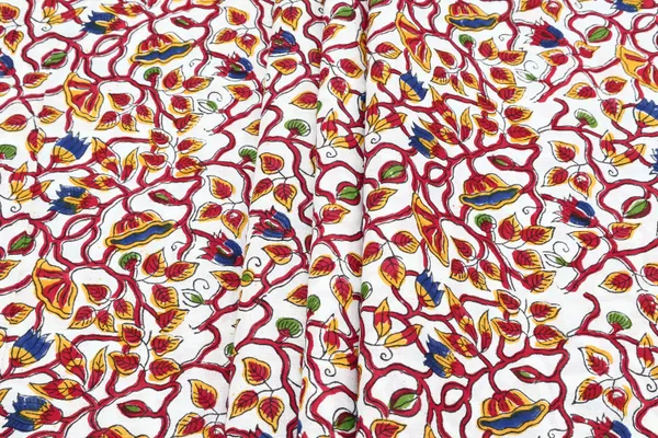 Red_Cotton_Traditional_Floral_Hand_Block_Print_Unstiched_Material_For_Men's_Kurta_Shirts_&_Women's_Kurti_and_Other_Dress_Material