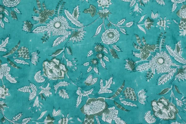 Blue_Cotton_Traditional_Floral_Hand_Block_Print_Unstiched_Material_For_Men's_Kurta_Shirts_&_Women's_Kurti_and_Other_Dress_Material