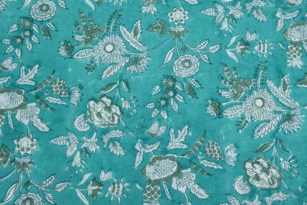 Blue_Cotton_Traditional_Floral_Hand_Block_Print_Unstiched_Material_For_Men's_Kurta_Shirts_&_Women's_Kurti_and_Other_Dress_Material