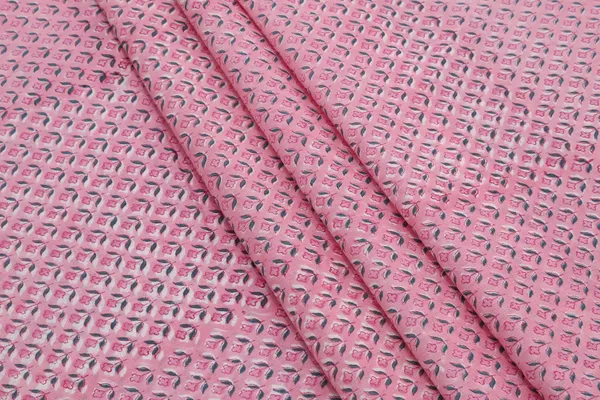 Pink_Cotton_Traditional_Floral_Hand_Block_Print_Unstiched_Material_For_Men's_Kurta_Shirts_&_Women's_Kurti_and_Other_Dress_Material