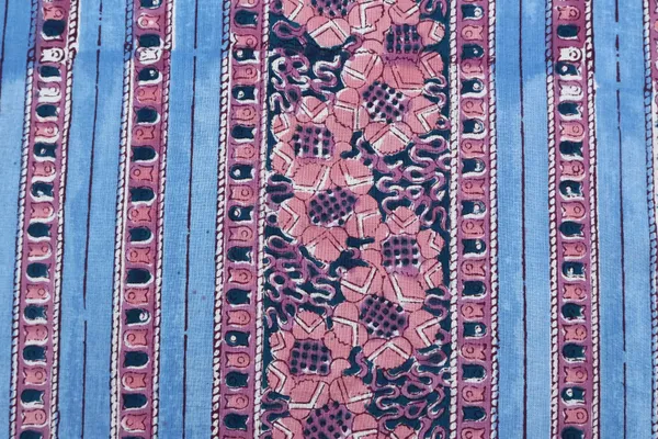 Blue_Cotton_Traditional_Floral_Hand_Block_Print_Unstiched_Material_For_Men's_Kurta_Shirts_&_Women's_Kurti_and_Other_Dress_Material