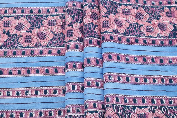 Blue_Cotton_Traditional_Floral_Hand_Block_Print_Unstiched_Material_For_Men's_Kurta_Shirts_&_Women's_Kurti_and_Other_Dress_Material