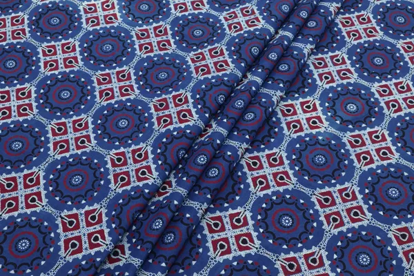 Blue_Cotton_Traditional_Floral_Hand_Block_Print_Unstiched_Material_For_Men's_Kurta_Shirts_&_Women's_Kurti_and_Other_Dress_Material