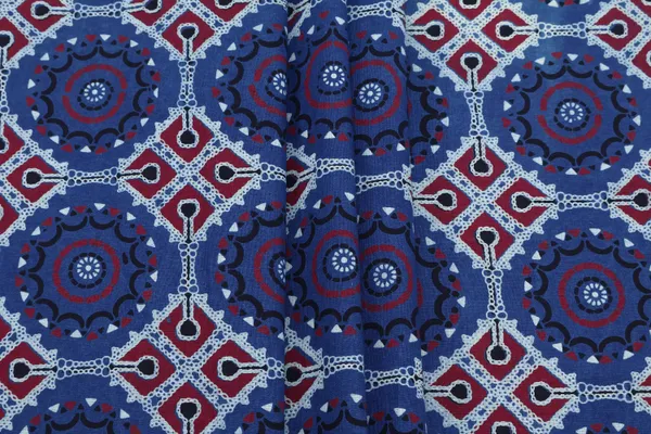 Blue_Cotton_Traditional_Floral_Hand_Block_Print_Unstiched_Material_For_Men's_Kurta_Shirts_&_Women's_Kurti_and_Other_Dress_Material