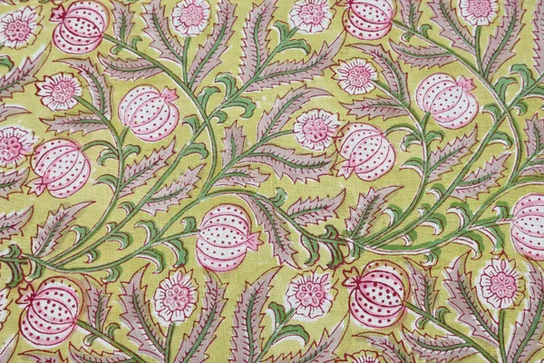 Green_Cotton_Traditional_Floral_Hand_Block_Print_Unstiched_Material_For_Men's_Kurta_Shirts_&_Women's_Kurti_and_Other_Dress_Material
