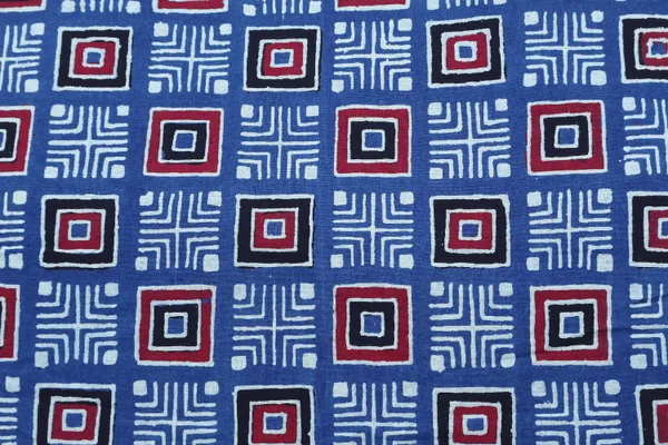Blue_Cotton_Traditional_Floral_Hand_Block_Print_Unstiched_Material_For_Men's_Kurta_Shirts_&_Women's_Kurti_and_Other_Dress_Material