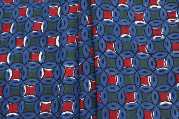 Blue_Cotton_Traditional_Floral_Hand_Block_Print_Unstiched_Material_For_Men's_Kurta_Shirts_&_Women's_Kurti_and_Other_Dress_Material