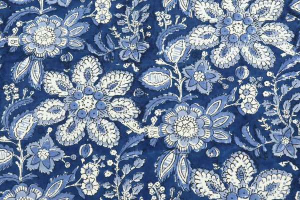 Blue_Cotton_Floral_Hand__Flower_Traditional_|_Print_Unstiched_Material_For_Men's_Kurta_Shirts_&_Women's_Kurti_and_Other_Dress_Material