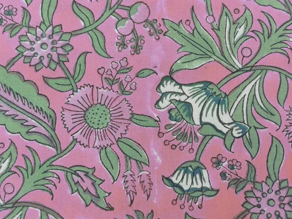 Pink_Cotton_Traditional_Floral_Hand_Block_Print_Unstiched_Material_For_Men's_Kurta_Shirts_&_Women's_Kurti_and_Other_Dress_Material
