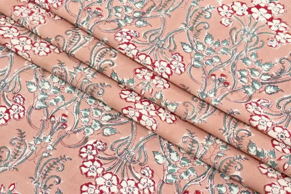 Brown_Cotton_Traditional_Floral_Hand_Block_Print_Unstiched_Material_For_Men's_Kurta_Shirts_&_Women's_Kurti_and_Other_Dress_Material
