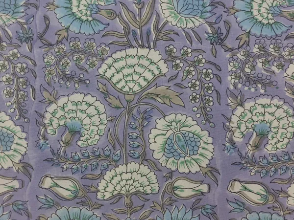 Purple_Cotton_Traditional_Floral_Hand_Block_Print_Unstiched_Material_For_Men's_Kurta_Shirts_&_Women's_Kurti_and_Other_Dress_Material