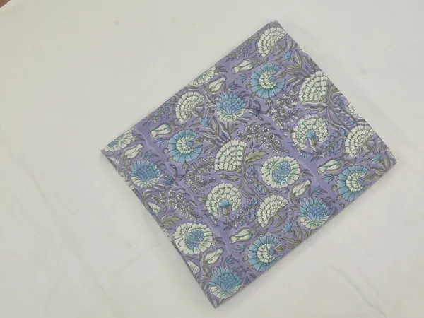 Purple_Cotton_Traditional_Floral_Hand_Block_Print_Unstiched_Material_For_Men's_Kurta_Shirts_&_Women's_Kurti_and_Other_Dress_Material