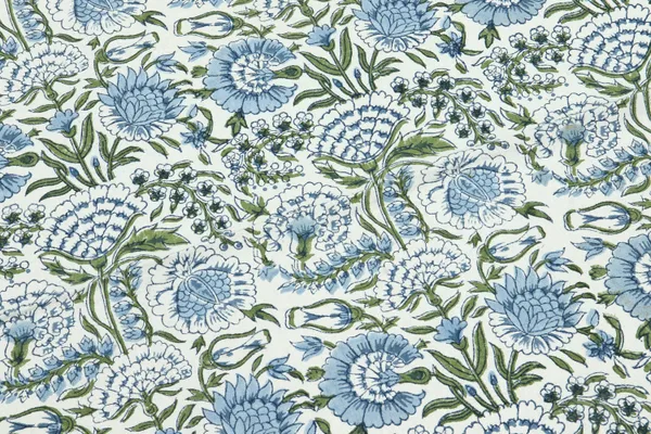 Blue_Cotton_Floral_Hand_Traditional__Block_Print_|_Unstiched_Material_For_Men's_Kurta_Shirts_&_Women's_Kurti_and_Other_Dress_Material
