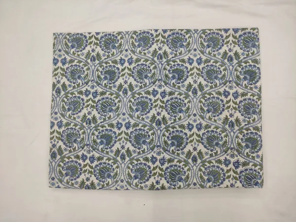 Blue_Cotton_Traditional_Floral_Hand_Block_Print_Unstiched_Material_For_Men's_Kurta_Shirts_&_Women's_Kurti_and_Other_Dress_Material