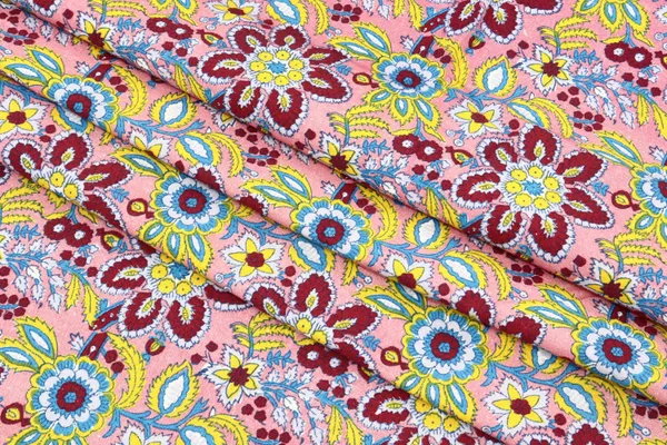 Maroon_Cotton_Traditional_Floral_Hand_Block_Print_Unstiched_Material_For_Men's_Kurta_Shirts_&_Women's_Kurti_and_Other_Dress_Material