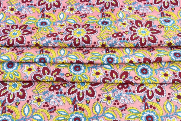 Maroon_Cotton_Traditional_Floral_Hand_Block_Print_Unstiched_Material_For_Men's_Kurta_Shirts_&_Women's_Kurti_and_Other_Dress_Material