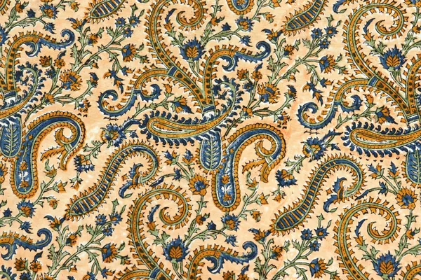 Beige_Cotton_Traditional_Floral_Hand_Block_Print_Unstiched_Material_For_Men's_Kurta_Shirts_&_Women's_Kurti_and_Other_Dress_Material