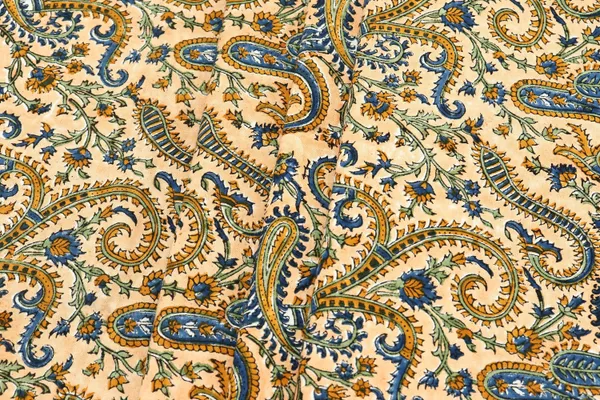 Beige_Cotton_Traditional_Floral_Hand_Block_Print_Unstiched_Material_For_Men's_Kurta_Shirts_&_Women's_Kurti_and_Other_Dress_Material