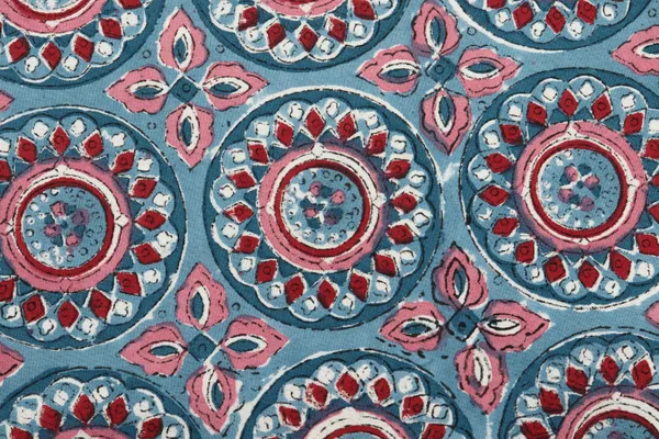 Blue_Cotton_Traditional_Floral_Hand_Block_Print_Unstiched_Material_For_Men's_Kurta_Shirts_&_Women's_Kurti_and_Other_Dress_Material