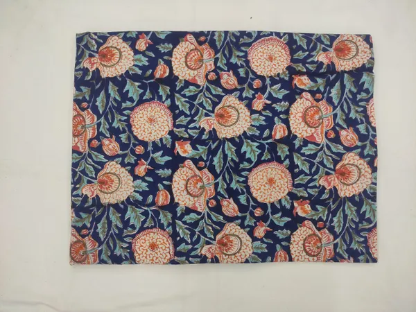 Blue_Cotton_Traditional_Floral_Hand_Block_Print_Unstiched_Material_For_Men's_Kurta_Shirts_&_Women's_Kurti_and_Other_Dress_Material