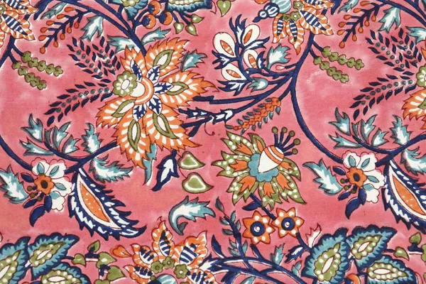 Pink_Cotton_Traditional_Floral_Hand_Block_Print_Unstiched_Material_For_Men's_Kurta_Shirts_&_Women's_Kurti_and_Other_Dress_Material
