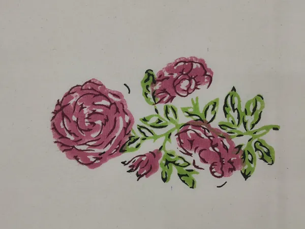 Pink_Cotton_Traditional_Floral_Hand_Block_Print_Unstiched_Material_For_Men's_Kurta_Shirts_&_Women's_Kurti_and_Other_Dress_Material