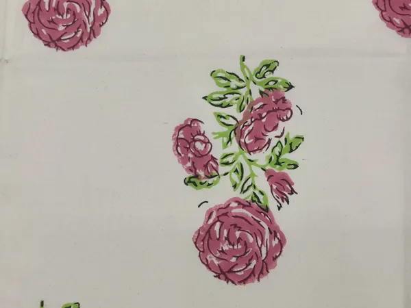 Pink_Cotton_Traditional_Floral_Hand_Block_Print_Unstiched_Material_For_Men's_Kurta_Shirts_&_Women's_Kurti_and_Other_Dress_Material