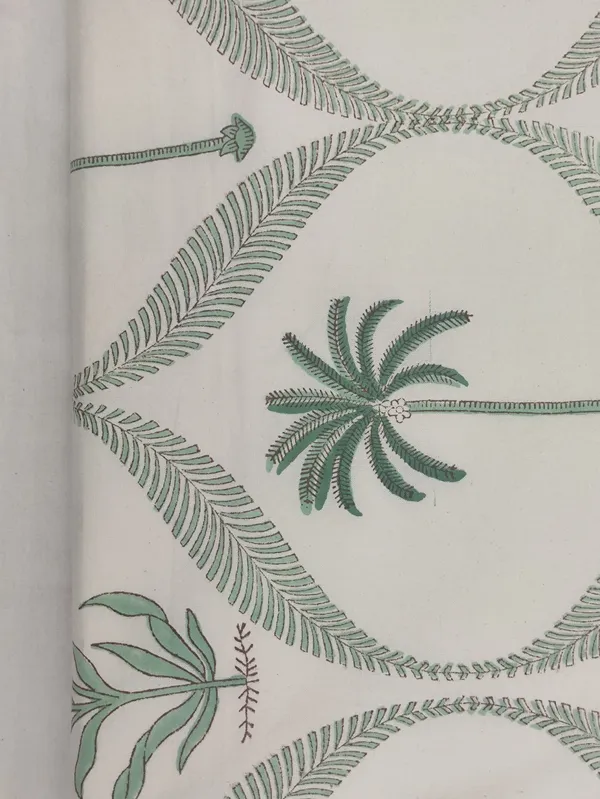 White_Cotton_Traditional_Floral_Hand_Block_Print_Unstiched_Material_For_Men's_Kurta_Shirts_&_Women's_Kurti_and_Other_Dress_Material