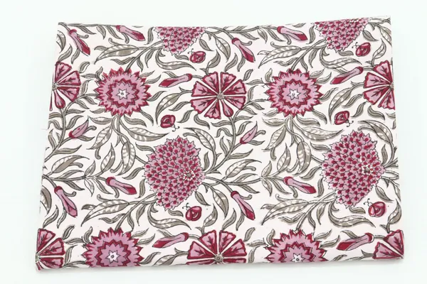 Pink_Cotton_Traditional_Floral_Hand_Block_Print_Unstiched_Material_For_Men's_Kurta_Shirts_&_Women's_Kurti_and_Other_Dress_Material