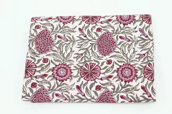 Pink_Cotton_Traditional_Floral_Hand_Block_Print_Unstiched_Material_For_Men's_Kurta_Shirts_&_Women's_Kurti_and_Other_Dress_Material