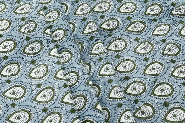 Blue_Cotton_Traditional_Floral_Hand_Block_Print_Unstiched_Material_For_Men's_Kurta_Shirts_&_Women's_Kurti_and_Other_Dress_Material