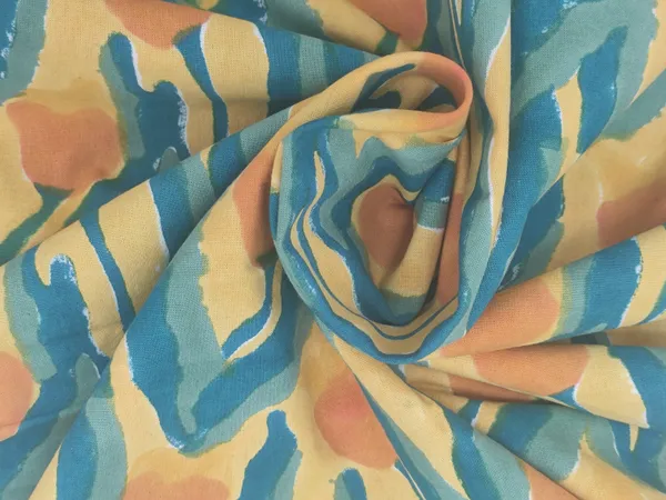 Blue_Cotton_Traditional_Floral_Hand_Block_Print_Unstiched_Material_For_Men's_Kurta_Shirts_&_Women's_Kurti_and_Other_Dress_Material