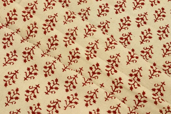 Beige_Cotton_Traditional_Floral_Hand_Block_Print_Unstiched_Material_For_Men's_Kurta_Shirts_&_Women's_Kurti_and_Other_Dress_Material