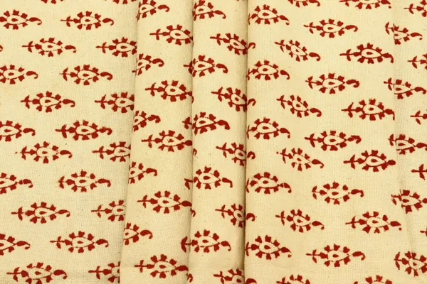 Beige_Cotton_Traditional_Floral_Hand_Block_Print_Unstiched_Material_For_Men's_Kurta_Shirts_&_Women's_Kurti_and_Other_Dress_Material