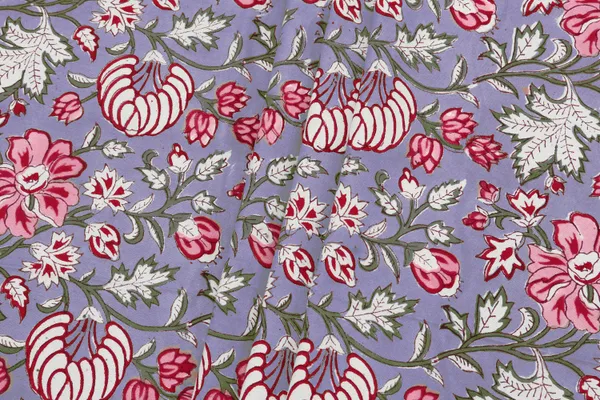 Purple_Cotton_Traditional_Floral_Hand_Block_Print_Unstiched_Material_For_Men's_Kurta_Shirts_&_Women's_Kurti_and_Other_Dress_Material