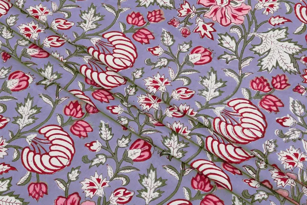 Purple_Cotton_Traditional_Floral_Hand_Block_Print_Unstiched_Material_For_Men's_Kurta_Shirts_&_Women's_Kurti_and_Other_Dress_Material