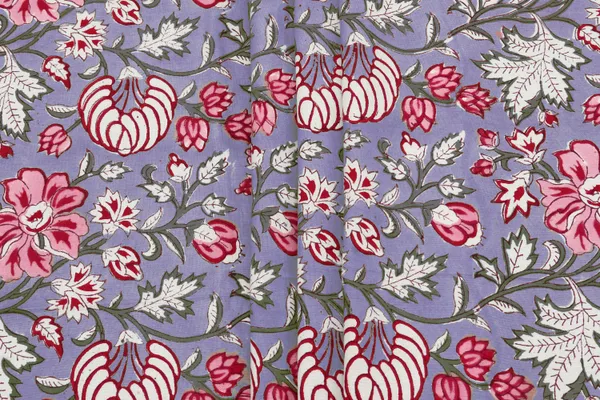 Purple_Cotton_Traditional_Floral_Hand_Block_Print_Unstiched_Material_For_Men's_Kurta_Shirts_&_Women's_Kurti_and_Other_Dress_Material