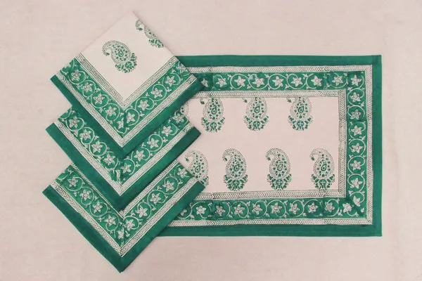 Pure_Cotton_Green_Hand_Block_Print_Napkin_Cocktail_Napkin_Dinner_Napkin_Buffet_Napkin_Horde_Oeuvres